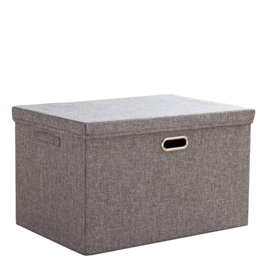 Large Collapsible Storage Bins with Lids Linen Fabric Foldable Storage Boxes Organizer Containers Baskets Cube with Cover for Home Bedroom Closet Office Nursery