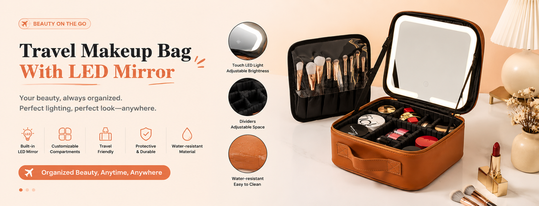 Why More Travelers Are Choosing the Travel Makeup Bag with LED Mirror