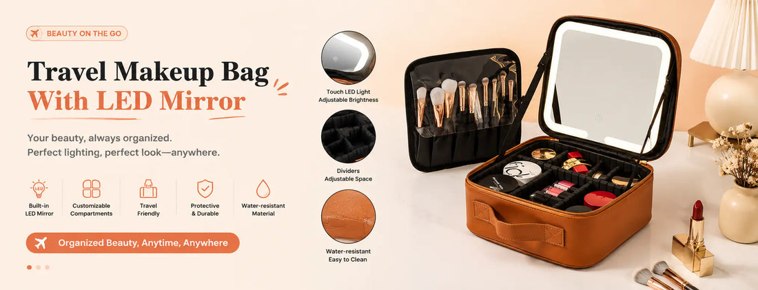 Why More Travelers Are Choosing the Travel Makeup Bag with LED Mirror