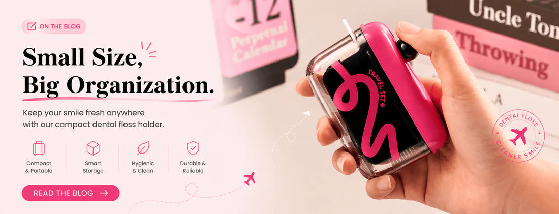Portable Floss Dispenser for everyday oral care and travel