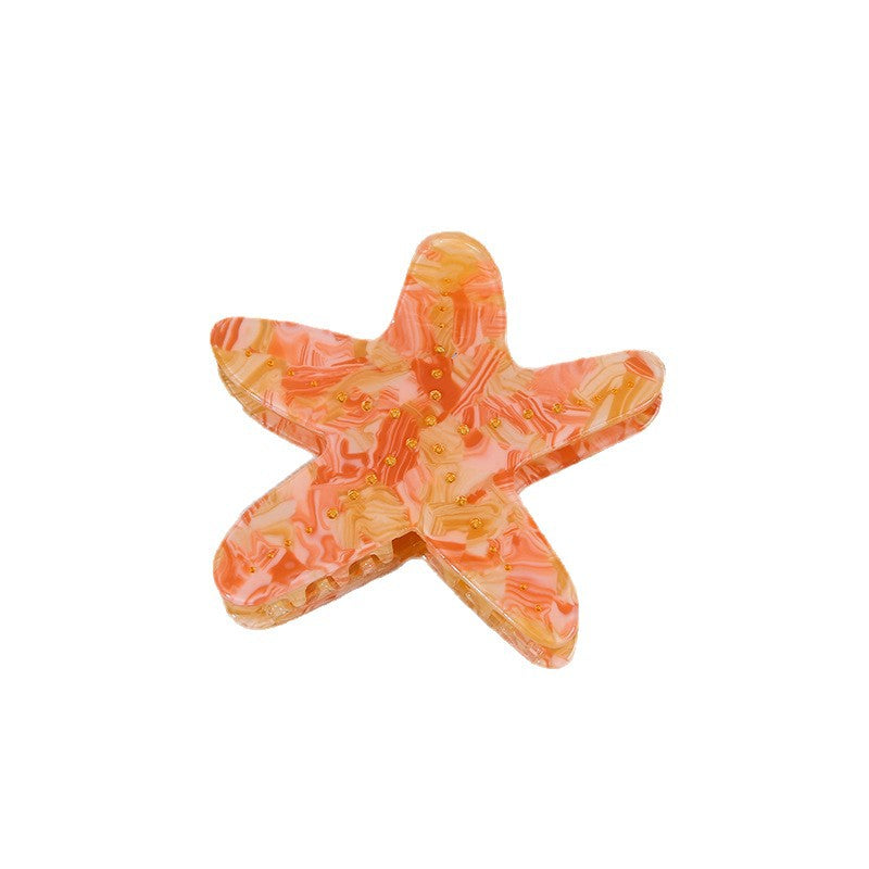 Starfish Claw Clip,Big Cellulose Acetate Claw Clips, Fun & Stylish Hair Accessories for Women & Girls