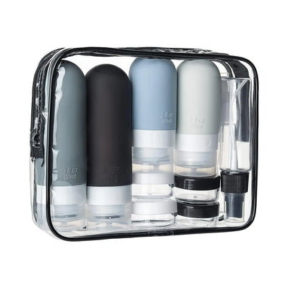  16Pcs Travel Bottles for Toiletries, Silicone Travel Bottles Set, TSA Approved, BPA Free Leak Proof Squeezable Tubes for Shampoo Conditioner Lotion Soap with Labels