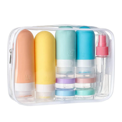  16Pcs Travel Bottles for Toiletries, Silicone Travel Bottles Set, TSA Approved, BPA Free Leak Proof Squeezable Tubes for Shampoo Conditioner Lotion Soap with Labels