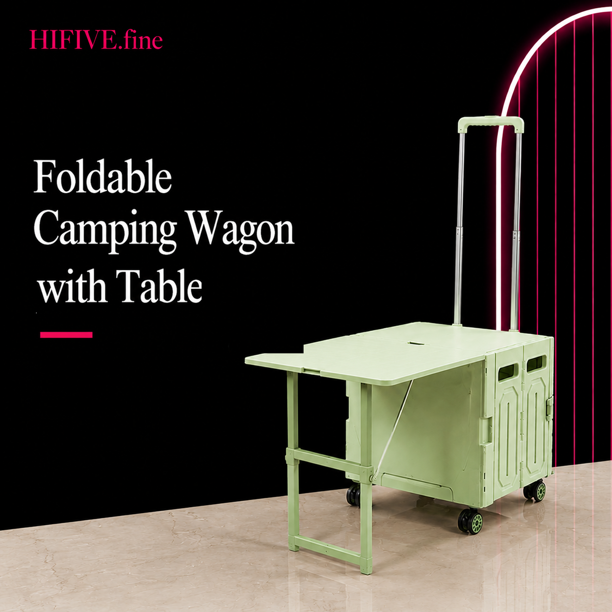 Foldable, Multi-functional Utility Cart with Lid and Extendable Tabletop — A Portable, Wheeled Storage Bin featuring a Telescopic Handle and Four 360-Degree Swivel Wheels; Ideal for Office Use, Shopping, Camping, Travel, and Parcel Handling.