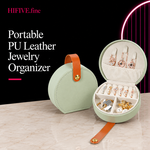 Mini Jewelry Travel Case Small Jewelry Box, Portable PU Leather Jewelry Organizer, Jewellery Storage Holder for Rings Earrings Necklace Organizer, Boxes Gifts for Girls Women