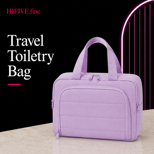 Design Travel Toiletry Bag for Women, Puffer Large Toiletry Bag, Lightweight Cosmetic Makeup Organizer with Handle for Traveling, Accessories, Essentials, Toiletries
