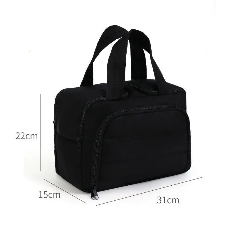  Design Travel Toiletry Bag for Women, Puffer Large Toiletry Bag, Lightweight Cosmetic Makeup Organizer with Handle for Traveling, Accessories, Essentials, Toiletries