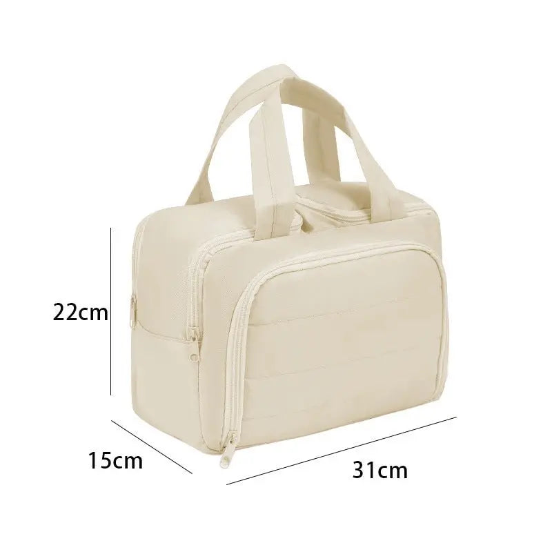  Design Travel Toiletry Bag for Women, Puffer Large Toiletry Bag, Lightweight Cosmetic Makeup Organizer with Handle for Traveling, Accessories, Essentials, Toiletries
