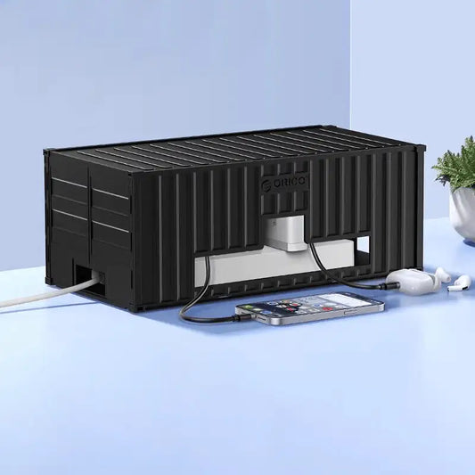 Foldable Cable Management Box for Home and Office Desk Organization