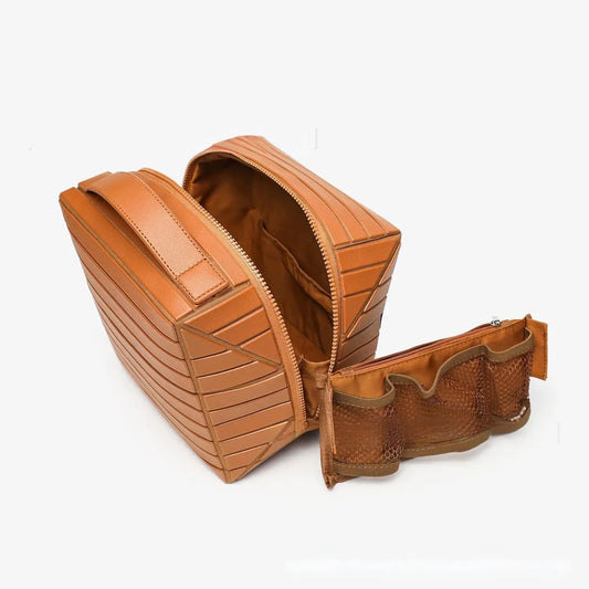 Foldable Makeup Bag for Travel and Daily Cosmetic Storage