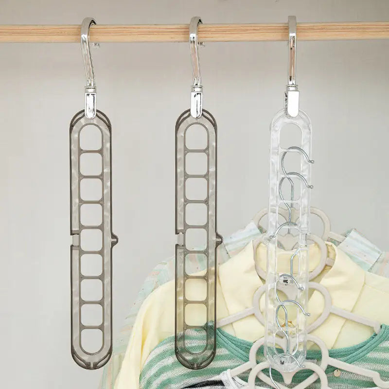 Hangers 9-Hole Coat Hanger Rack Organizer Rotate Multi for Closet Space Saving
