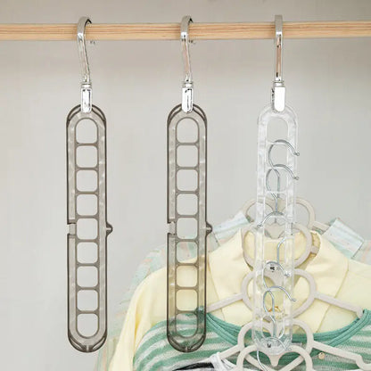 Hangers 9-Hole Coat Hanger Rack Organizer Rotate Multi for Closet Space Saving