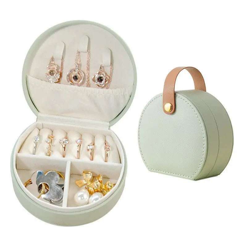  Mini Jewelry Travel Case Small Jewelry Box, Portable PU Leather Jewelry Organizer, Jewellery Storage Holder for Rings Earrings Necklace Organizer, Boxes Gifts for Girls Women