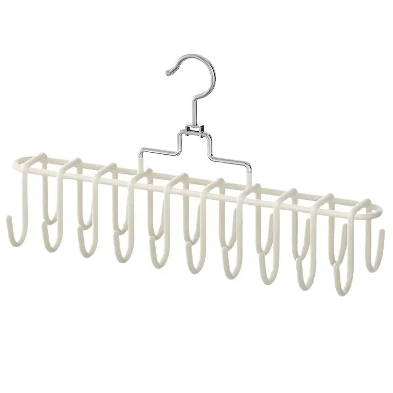 Multi-Hook Wavy Hanger for Closet Organization and Accessories Storage