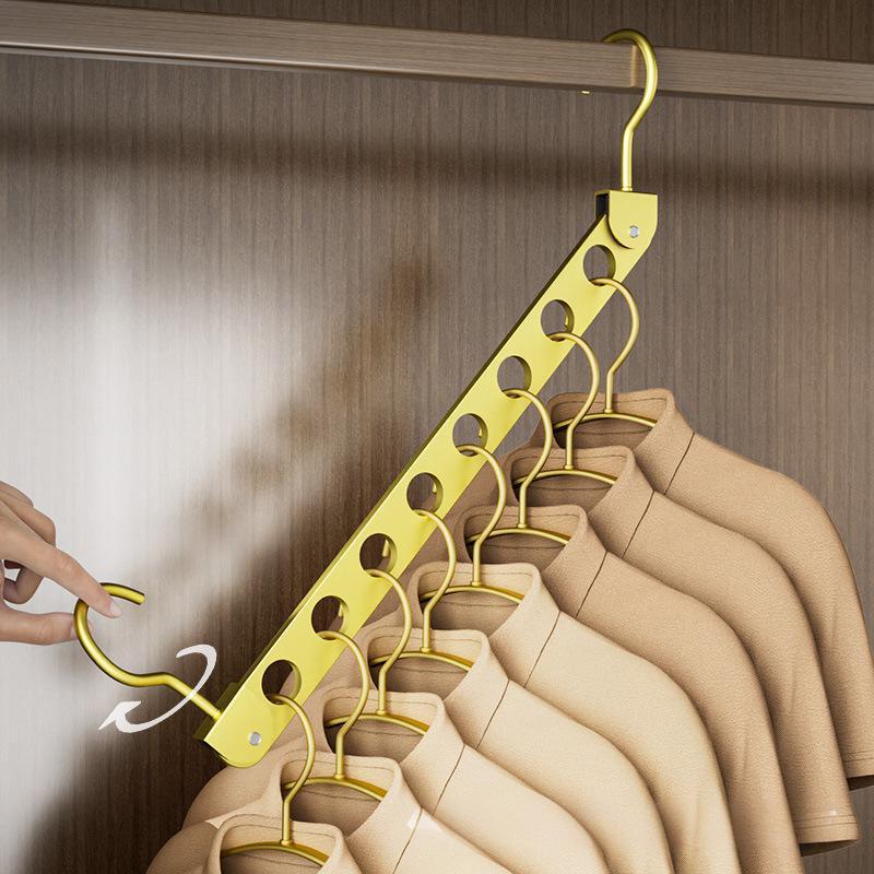 Aluminum Alloy 9 - Hole Clothes Hanger - HIFIVE.fine