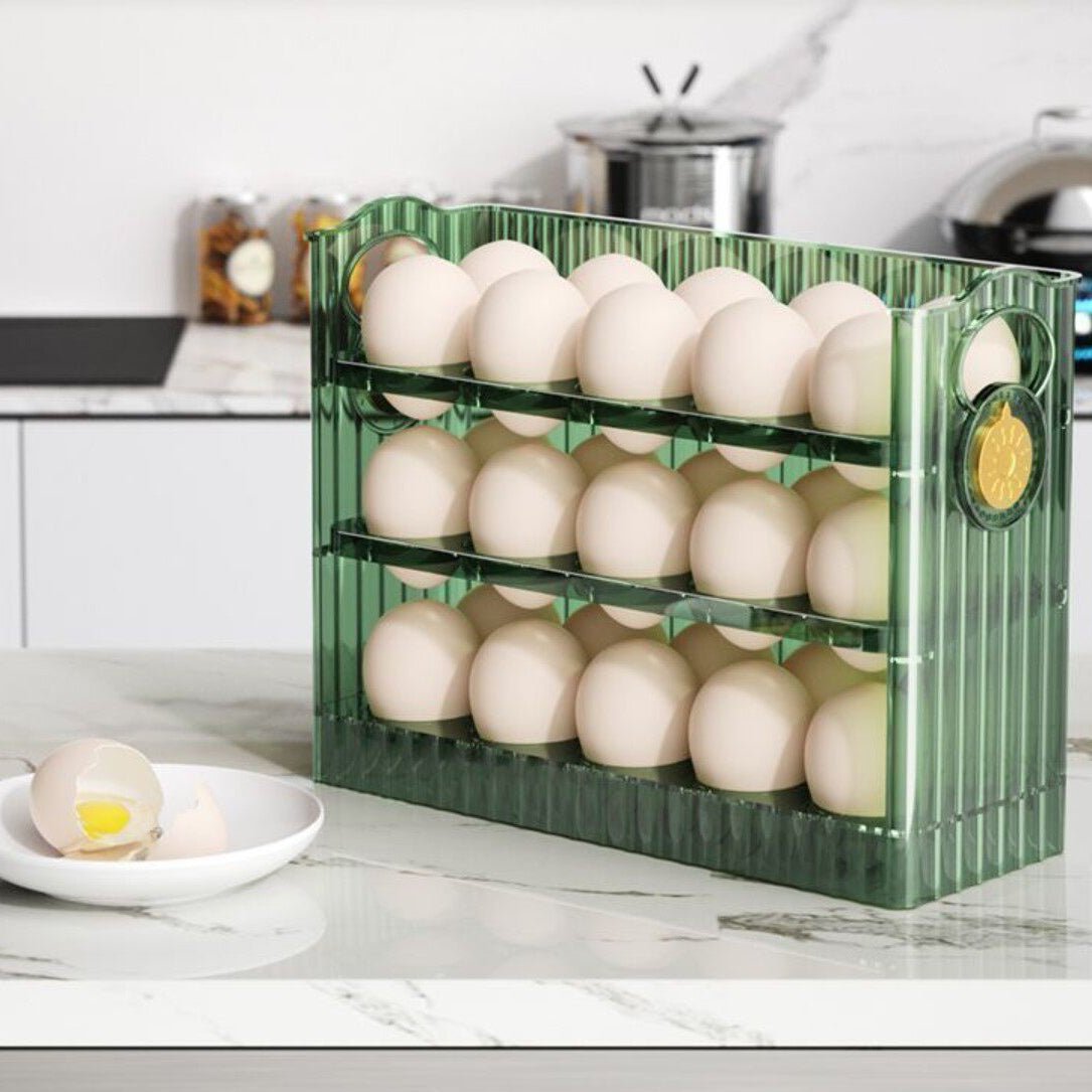 Egg Holder for Fridge 3 Tiers Clear Egg Organizer - HIFIVE.fine