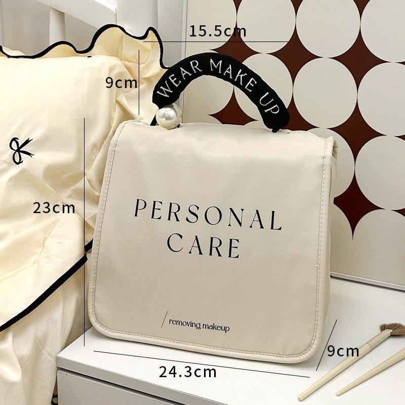 Pearl - Embellished Handheld & Hanging Toiletry Bag - HIFIVE.fine