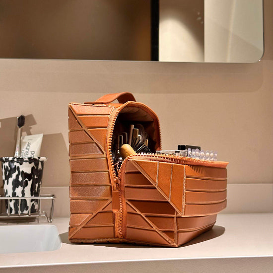 Foldable Makeup Bag for Travel and Daily Cosmetic Storage