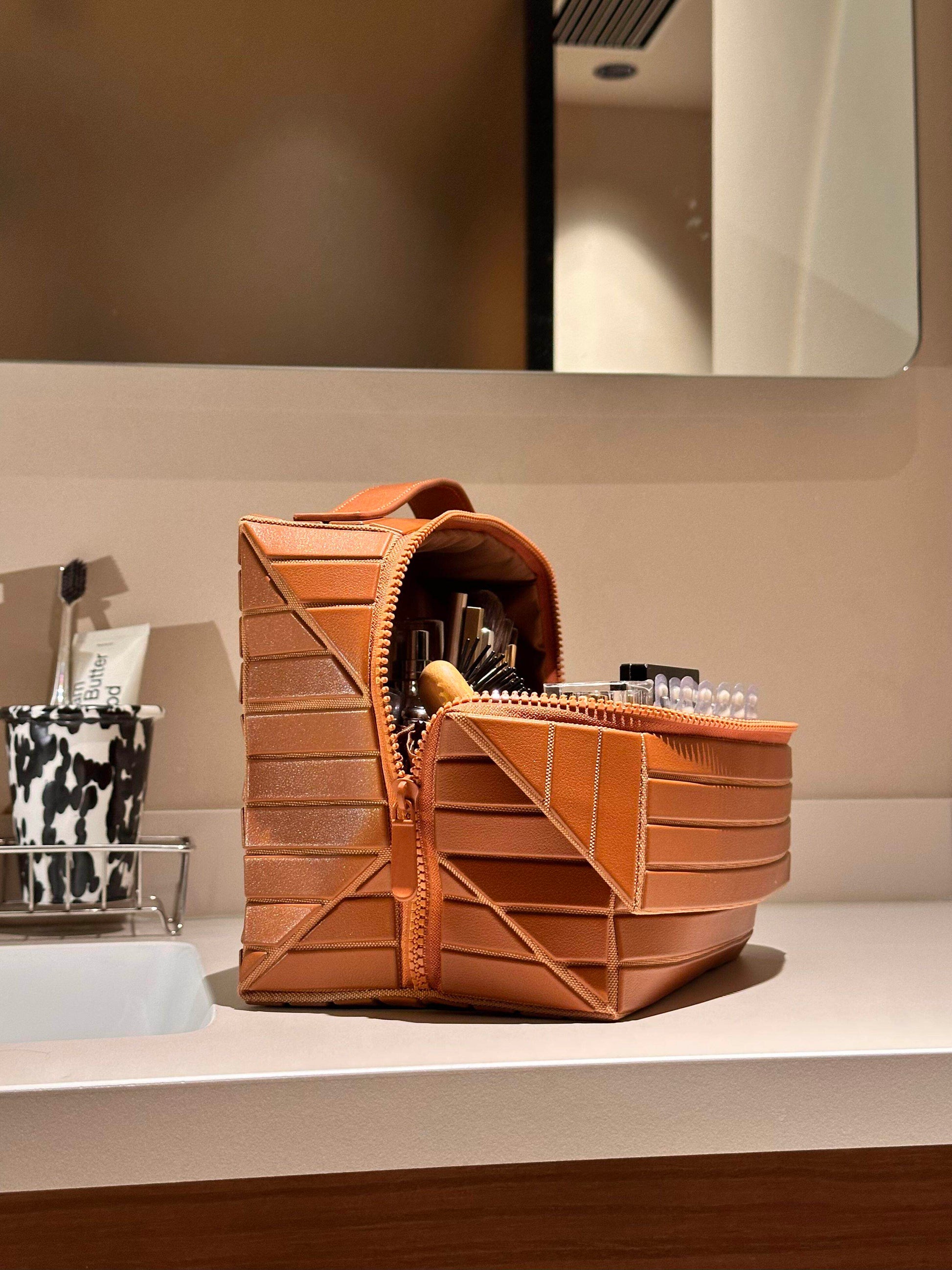 Foldable Makeup Bag for Travel and Daily Cosmetic Storage