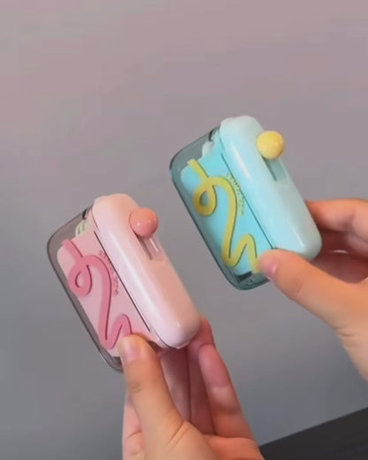 Automatic Pop-Up Portable Floss Dispenser, Refillable Compact floss pick dispenser with Storage Case for Travel, Purse, Dining, Hotels and Dailys Oral Care Use
