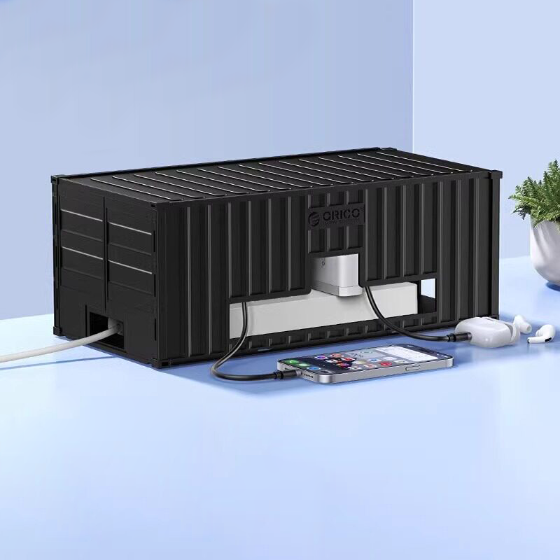 Foldable Cable Management Box for Home and Office Desk Organization