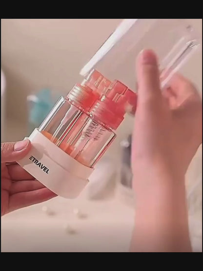 4-in-1 Travel Dispenser Bottles for Shampoo, Conditioner, Lotion