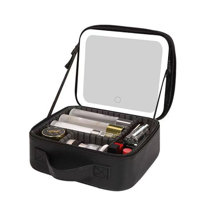 Travel Makeup Bag With LED Mirror - HIFIVE.fine